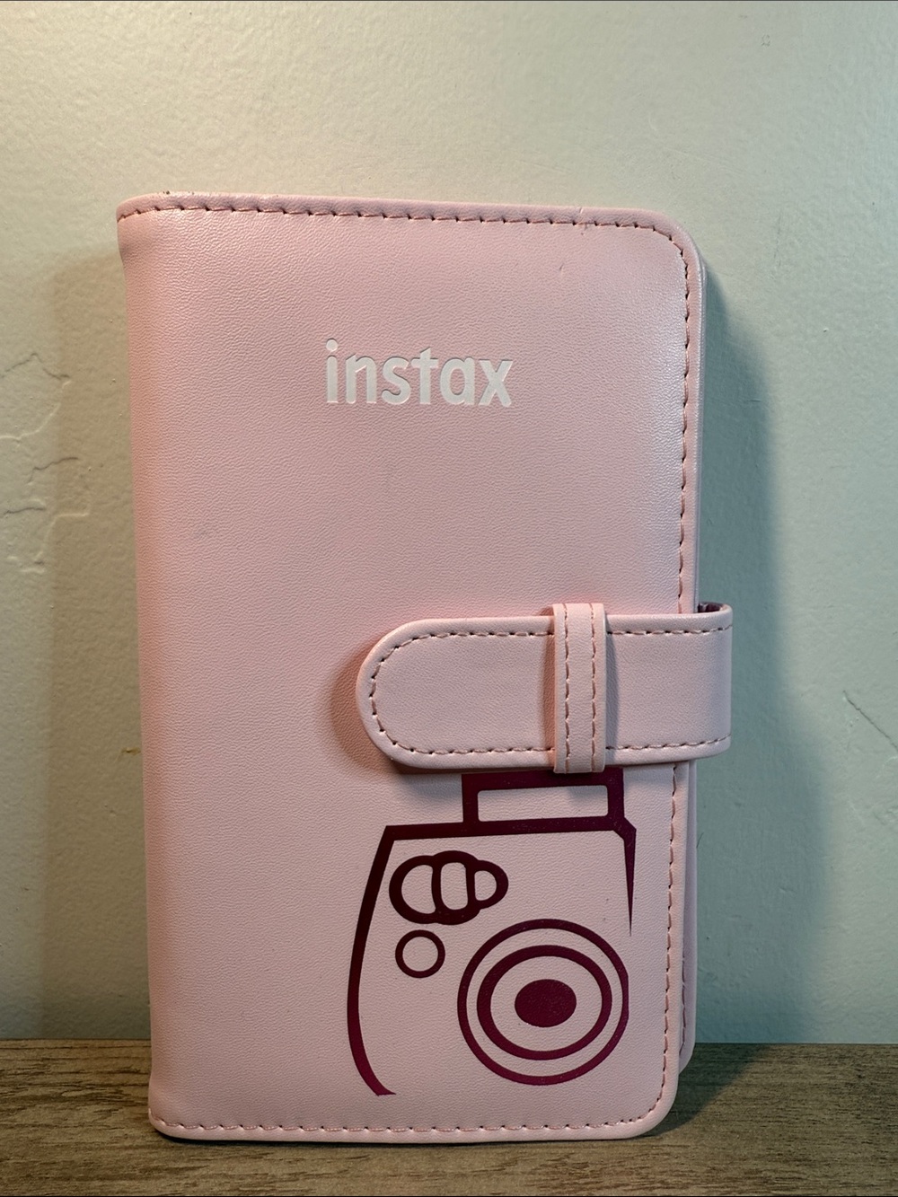 Instax Pink Instant Camera Accessory Case with Camera Graphic